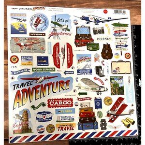 Carta Bella Travel Adventure Scrapbook Kit 12x12 Double-Sided Paper & Stickers A